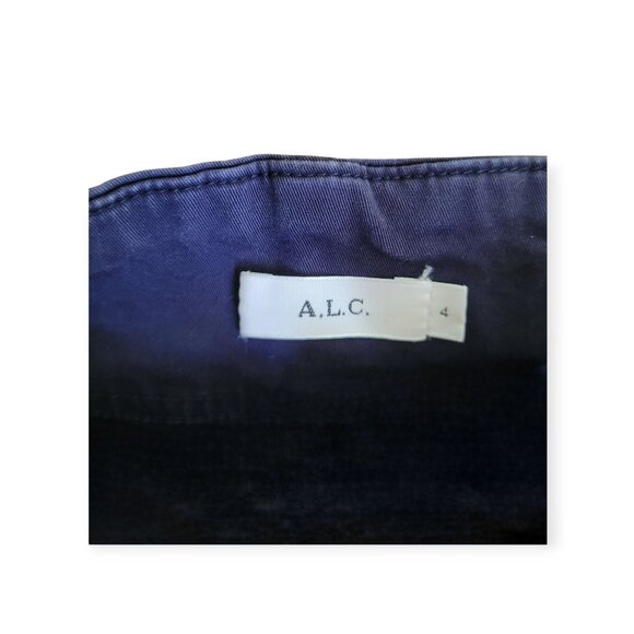 ALC Women's Kyle Lace Up Navy Wide Leg Ankle Pants size 4 - Picture 4 of 13